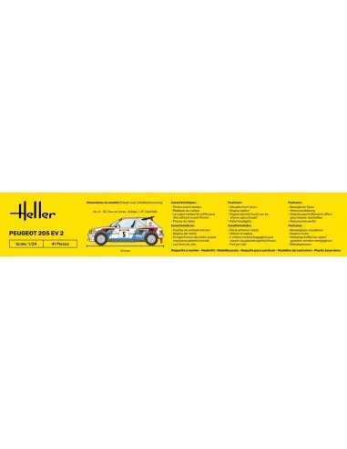 STARTER KIT Peugeot 205 EV 2, 1/24 - Heller 56716