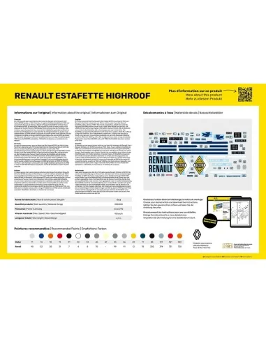 STARTER KIT Renault Estafette Highroof, 1/24 - Heller 56740