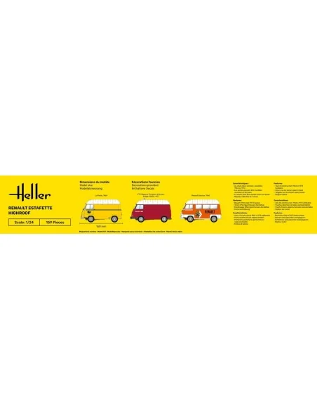 STARTER KIT Renault Estafette Highroof, 1/24 - Heller 56740