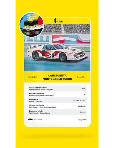 STARTER KIT Lancia Beta Montecarlo Turbo, 1/24 - Heller 56741