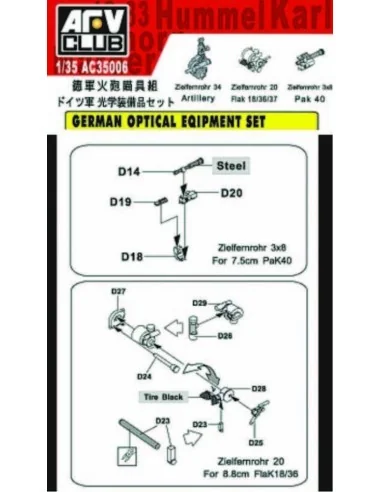 GERMAN OPTICAL SET, 1/35 - AFV-Club AC35006