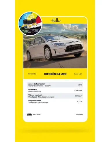 STARTER KIT Citroen C4 WRC, 1/24 - Heller 56756