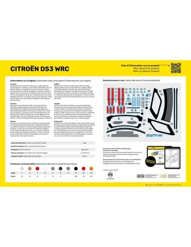 STARTER KIT Citroen DS3 WRC, 1/24 - Heller 56758