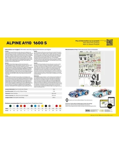 STARTER KIT Alpine A110 (1600S), 1/24 - Heller 56745