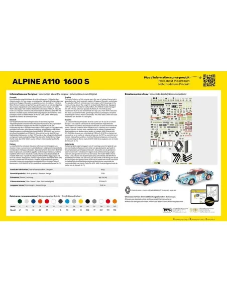 STARTER KIT Alpine A110 (1600S), 1/24 - Heller 56745