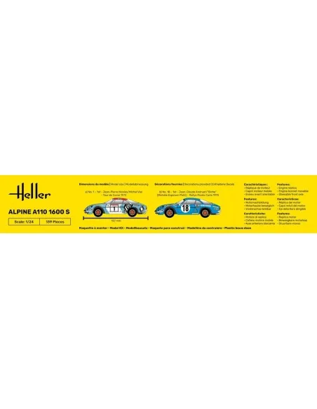 STARTER KIT Alpine A110 (1600S), 1/24 - Heller 56745