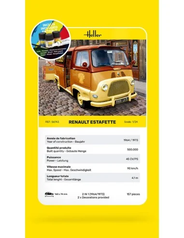 STARTER KIT Renault Estafette, 1/24 - Heller 56743