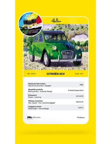 STARTER KIT Citroen 2 CV, 1/24 - Heller 56765