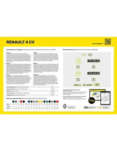STARTER KIT Renault 4 CV, 1/24 - Heller 56762
