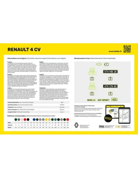 STARTER KIT Renault 4 CV, 1/24 - Heller 56762