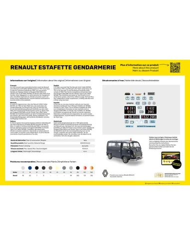 STARTER KIT Renault Estafette Gendarmerie, 1/24 - Heller 56742