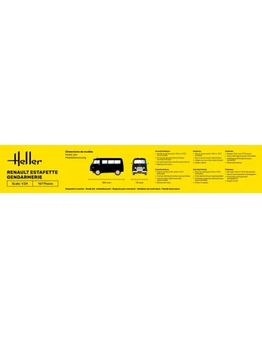 STARTER KIT Renault Estafette Gendarmerie, 1/24 - Heller 56742
