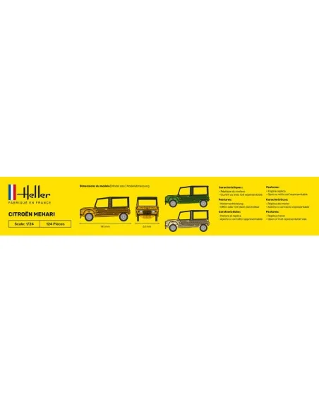 STARTER KIT Citroen Mehari, 1/24 - Heller 56760