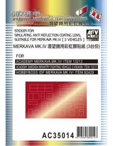 Sticker anti reflection for Merkava MkIV, 1/35 - AFV-Club AC35014