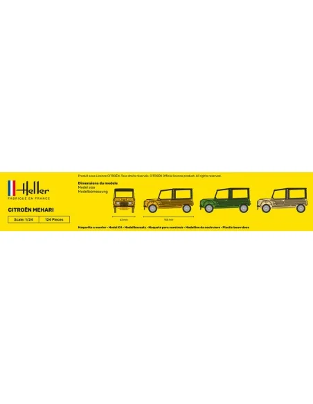 STARTER KIT Citroen Mehari, 1/24 - Heller 56760