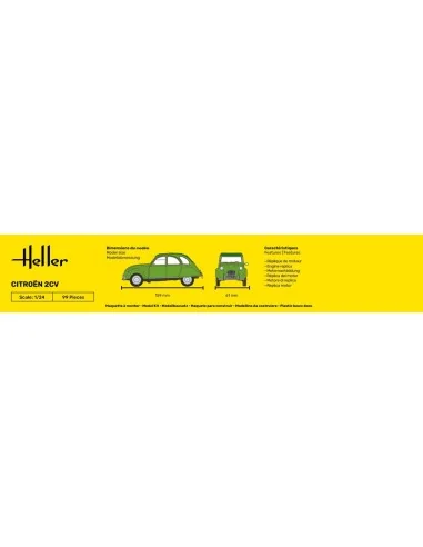 STARTER KIT Citroen 2 CV, 1/24 - Heller 56765
