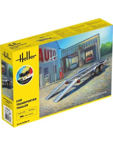 STARTER KIT Car Transporter Trailer, 1/24 - Heller 56774