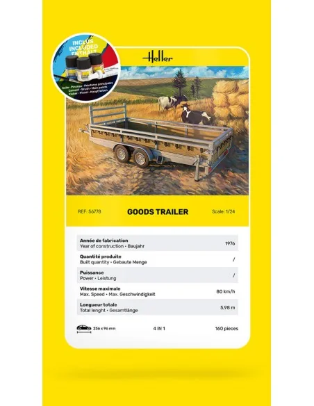 STARTER KIT Goods Trailer, 1/24 - Heller 56778
