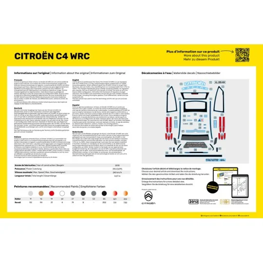 Citroen C4 WRC, 1/24 - Heller 80756 Citroen C4 WRC, 1/24 - Heller 80756