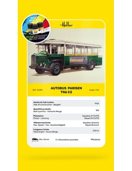 STARTER KIT Autobus TN6 C2, 1/24 - Heller 56789