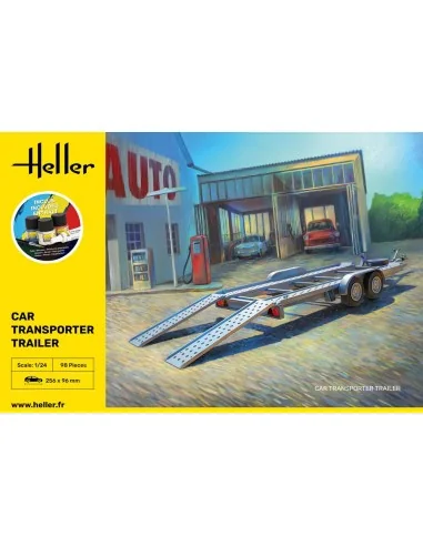 STARTER KIT Car Transporter Trailer, 1/24 - Heller 56774