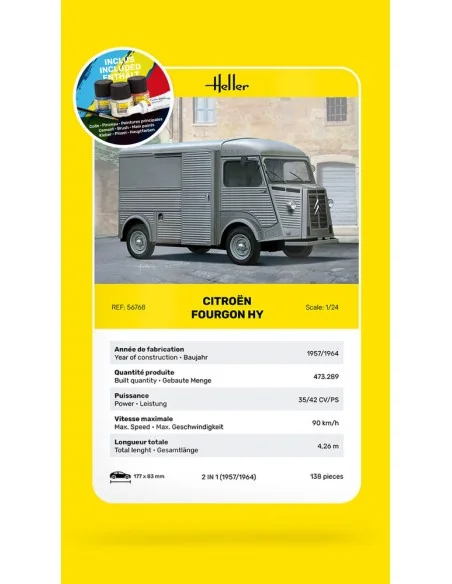 STARTER KIT Citroen Fourgon HY, 1/24 - Heller 56768