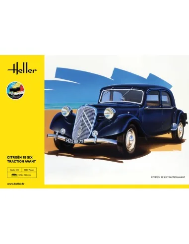 STARTER KIT Citroen 15 SIX Traction Avant, 1/8 - Heller 56799