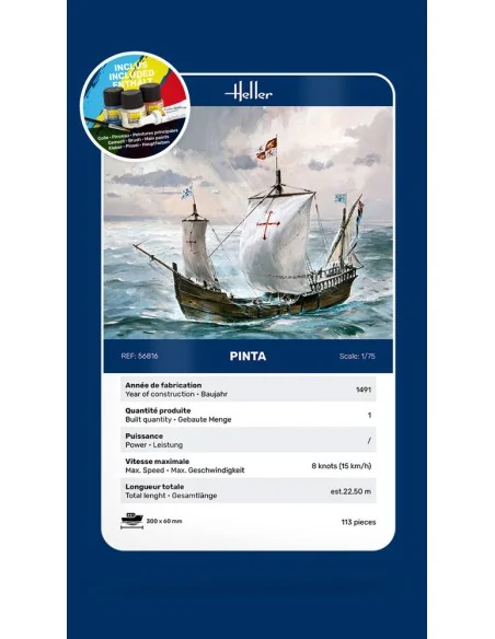 STARTER KIT Pinta, 1/75 - Heller 56816