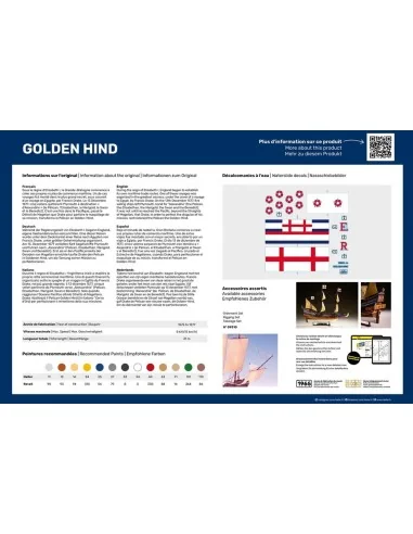STARTER KIT Golden Hind, 1/96 - Heller 56829