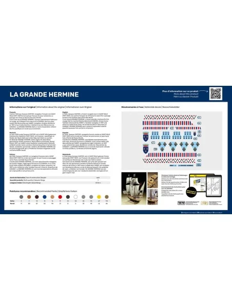 STARTER KIT La Grande Hermine, 1/150 - Heller 56841