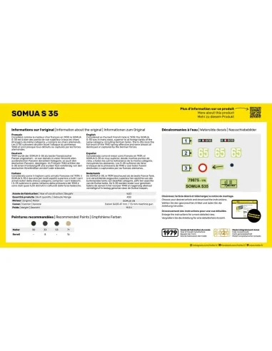 STARTER KIT Somua S35, 1/72 - Heller 56875