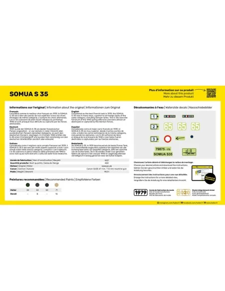 STARTER KIT Somua S35, 1/72 - Heller 56875