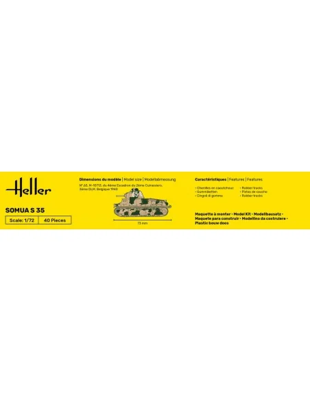 STARTER KIT Somua S35, 1/72 - Heller 56875
