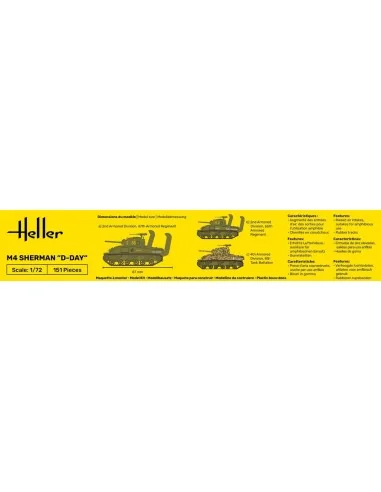 STARTER KIT M4 Sherman D-Day, 1/72 - Heller 56892