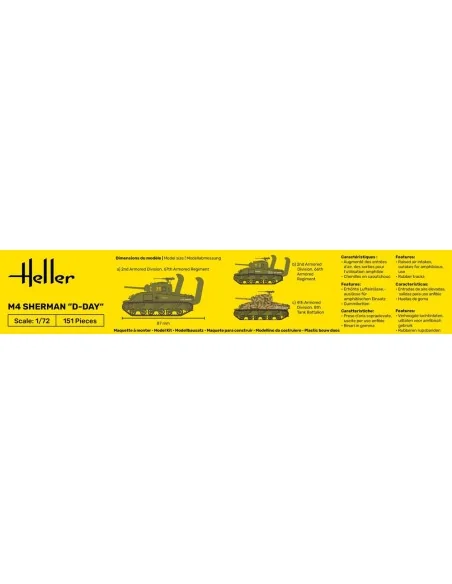 STARTER KIT M4 Sherman D-Day, 1/72 - Heller 56892