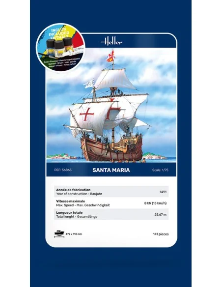 STARTER KIT Santa Maria, 1/75 - Heller 56865