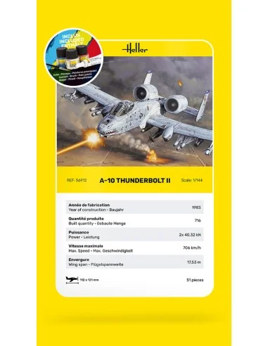 STARTER KIT A-10 Thunderbolt II, 1/144 - Heller 56912