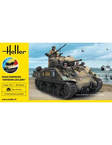 STARTER KIT M4A2 Sherman "Division Leclerc", 1/72 - Heller 56894