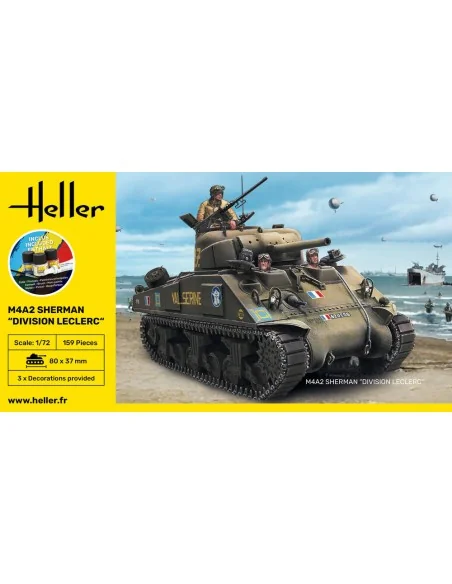 STARTER KIT M4A2 Sherman "Division Leclerc", 1/72 - Heller 56894