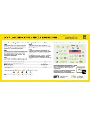 STARTER KIT LCVP Landing Craft Vehicle & Personnel, 1/72 - Heller 5...