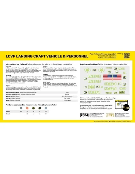 STARTER KIT LCVP Landing Craft Vehicle & Personnel, 1/72 - Heller 5...