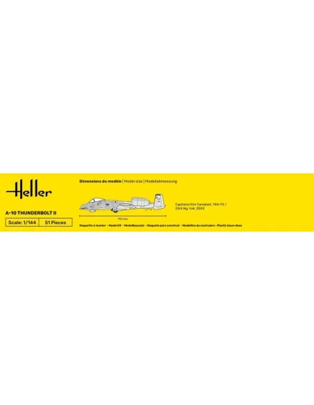 STARTER KIT A-10 Thunderbolt II, 1/144 - Heller 56912