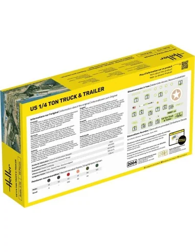 STARTER KIT US 1/4 Ton Truck & Trailer, 1/72 - Heller 56997