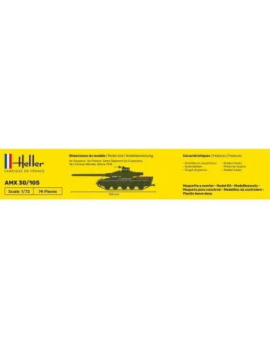 STARTER KIT AMX 30/105, 1/72 - Heller 56899