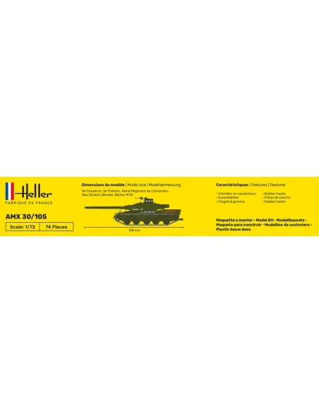 STARTER KIT AMX 30/105, 1/72 - Heller 56899