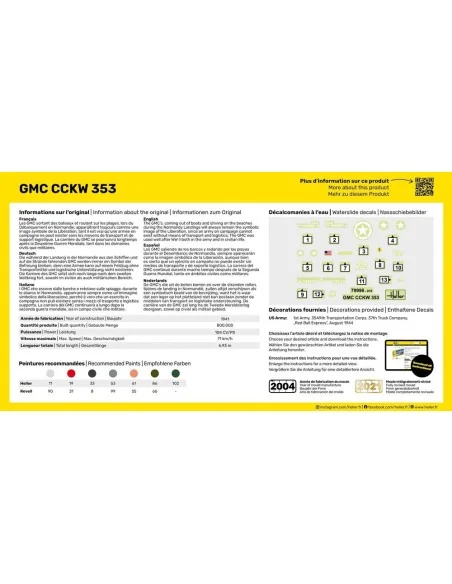 STARTER KIT GMC CCKW 353, 1/72 - Heller 56996