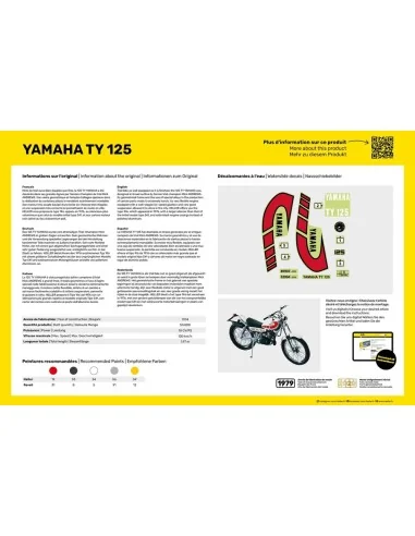 STARTER KIT Yamaha TY 125, 1/8 - Heller 56902