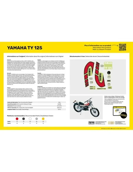 STARTER KIT Yamaha TY 125, 1/8 - Heller 56902