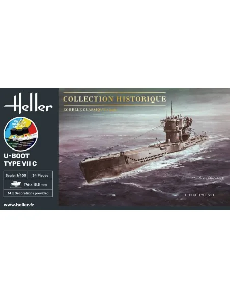 STARTER KIT U-Boot Type VII C, 1/400 - Heller 57002