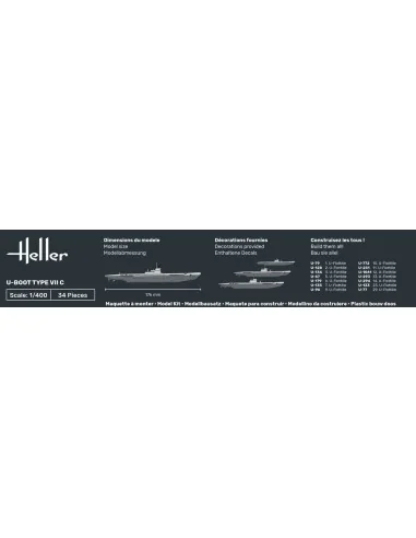 STARTER KIT U-Boot Type VII C, 1/400 - Heller 57002